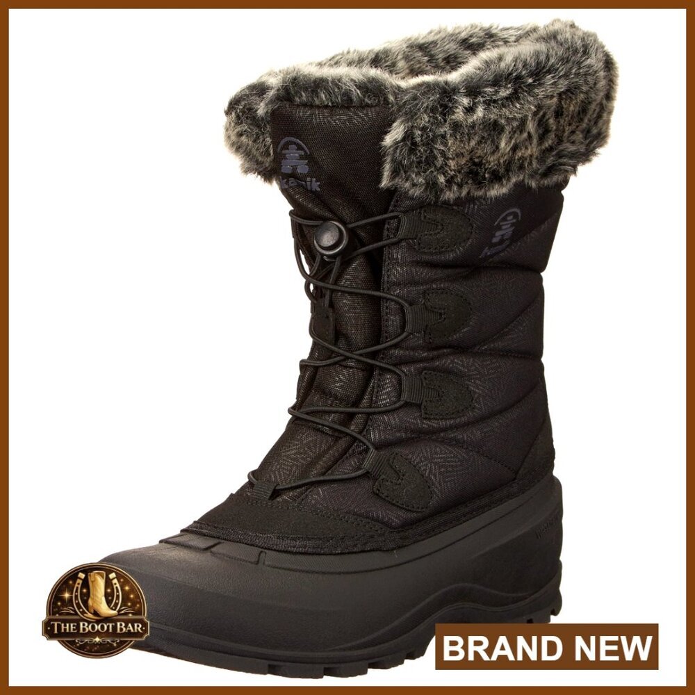 Waterproof Insulated Snow Boots Winter Shoes Deep Lug Traction Bungee Lace